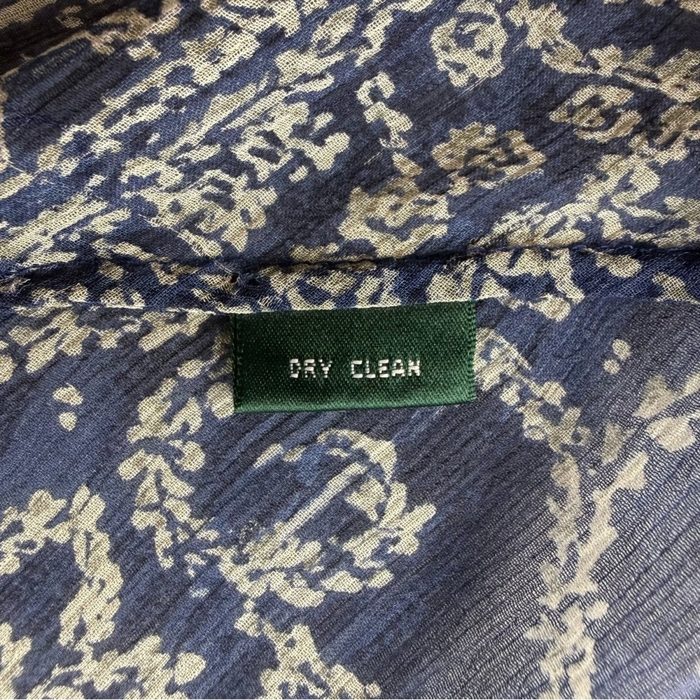 Ralph Lauren Large 12 Blue Silk Paisley 2 Piece Skirt Wedding Vacation Luxury - Picture 6 of 16